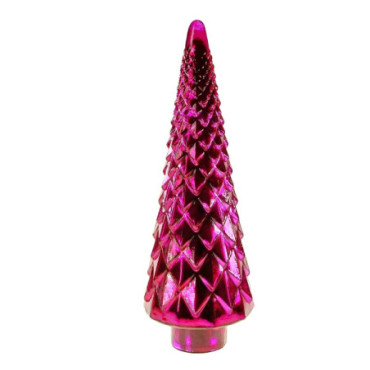 Sapin de verre magenta brillant