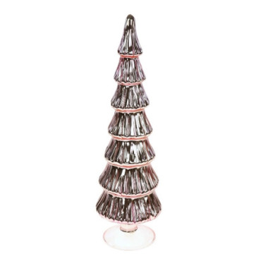 Sapin de verre rose