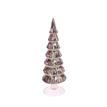 Sapin de verre rose