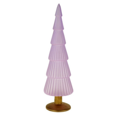 Sapin de verre rose mat