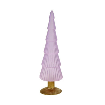 Sapin de verre rose mat