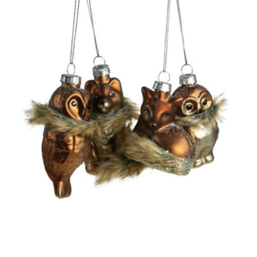 Pendentif en verre Furry Forest