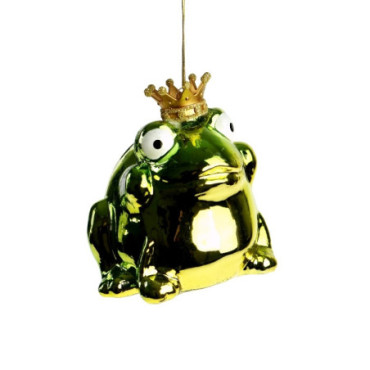 Pendentif en verre Roi Grenouille