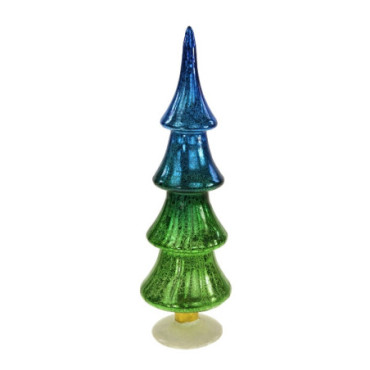 Sapin de verre bleu vert