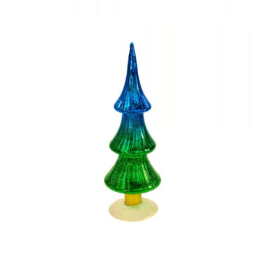 Sapin de verre bleu vert