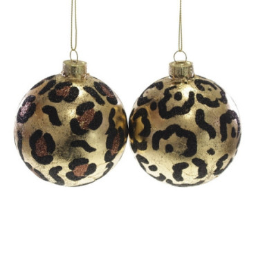 Boule en verre Animal Print