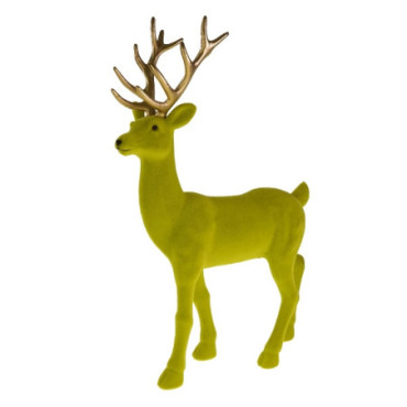 Cerf vert floqué