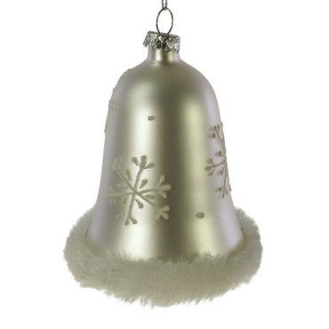 Pendentif en verre Cloche blanc