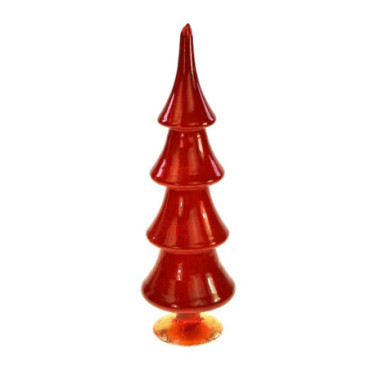 Sapin de verre rouge