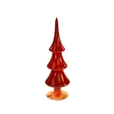 Sapin de verre rouge