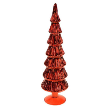 Sapin de verre rouge