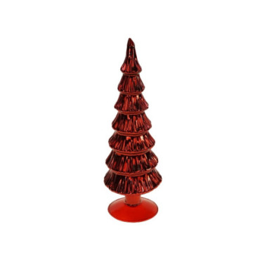 Sapin de verre rouge