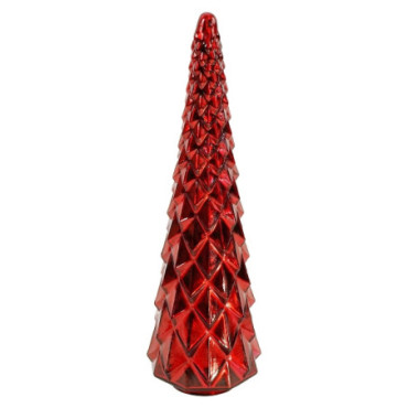 Sapin de verre rouge brillant