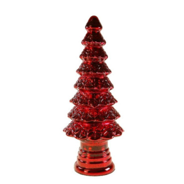 Sapin de verre rouge brillant