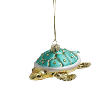 Suspension en verre tortue avec paillettes