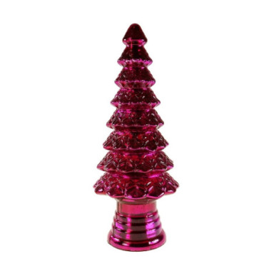 Sapin de verre magenta brillant