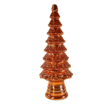 Sapin de verre orange brillant