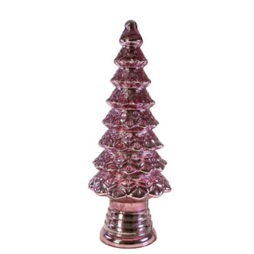 Sapin de verre rose brillant