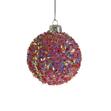 Boule en verre avec paillettes