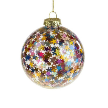 Boule en verre Star multicolore