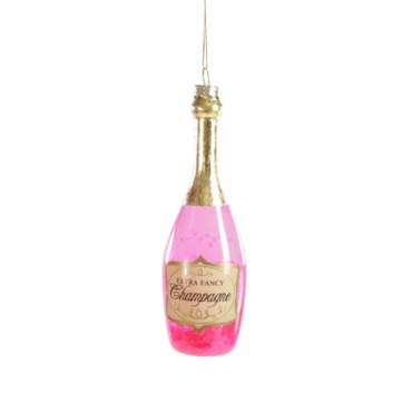 Pendentif en verre Champagne rose