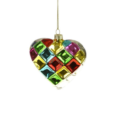 Pendentif en verre Cur multicolore