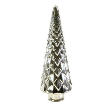 Sapin de verre argent brillant