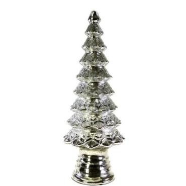 Sapin de verre argent brillant