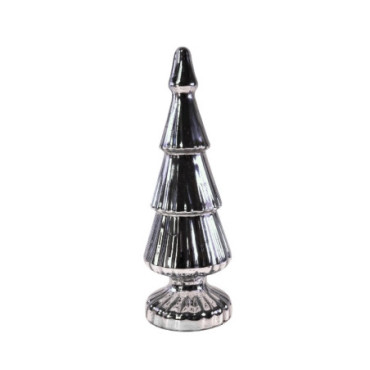 Sapin de verre argent brillant