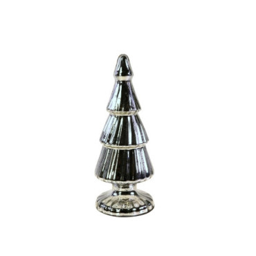 Sapin de verre argent brillant