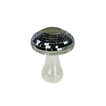 Vase champignon Disco argent