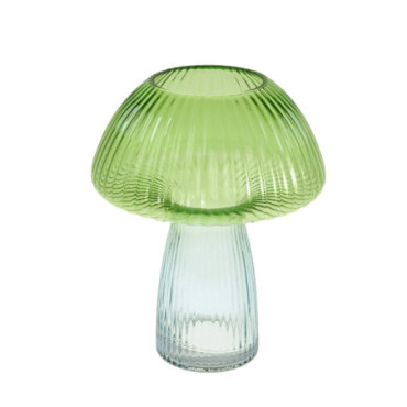 Vase champignon vert turquoise