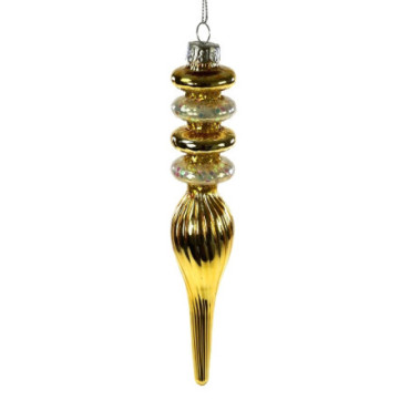 Pendentif en verre Cônes jaune