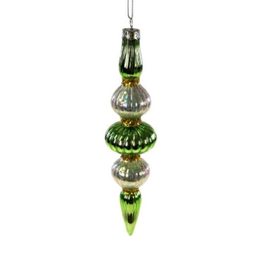 Pendentif en verre Cônes vert