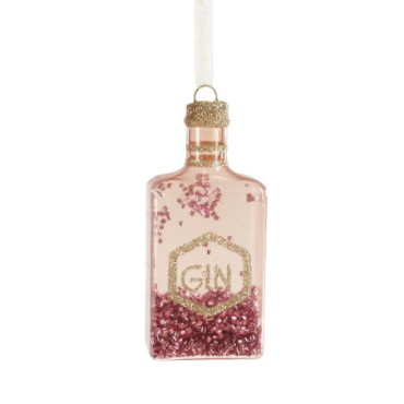 Pendentif en verre Gin rose