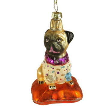 Pendentif en verre Mops