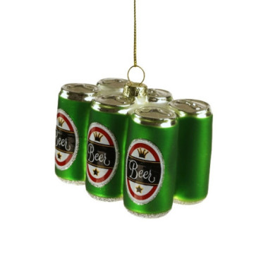 Pendentif en verre Sixpack vert