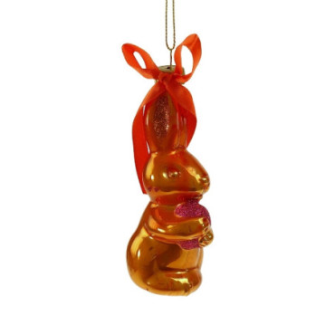 Lapin en verre Hopper orange