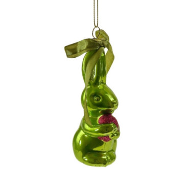 Lapin en verre Hopper vert