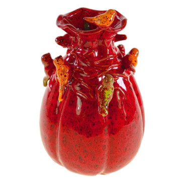 Vase petit oiseau rouge