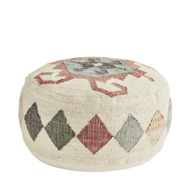 Pouf en coton tissé à la main