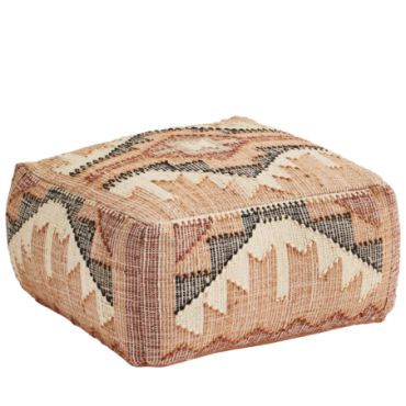 Pouf en laine tissé à la main