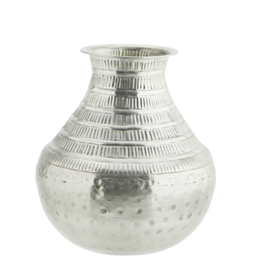 Vase en aluminium martelé