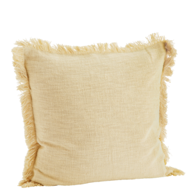 Housse de coussin avec franges