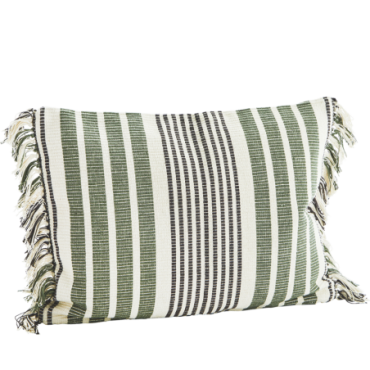 Housse de coussin rayée