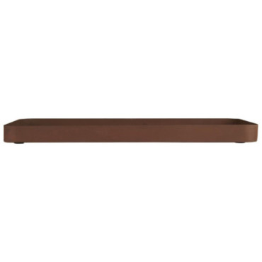 Plateau oblong marron antique