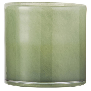 Pot de fleur Venecia en verre uni coloré vert