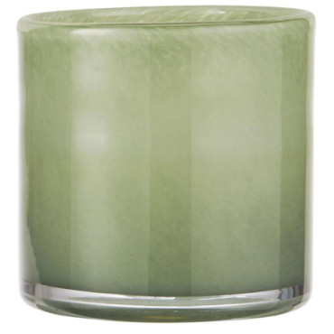 Pot de fleur Venecia en verre uni coloré vert