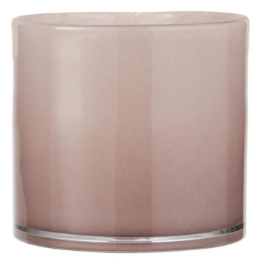 Pot de fleur Venecia en verre rose uni