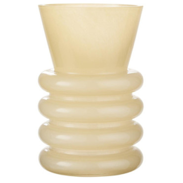 Vase avec anneaux Vicenza verre uni jaune